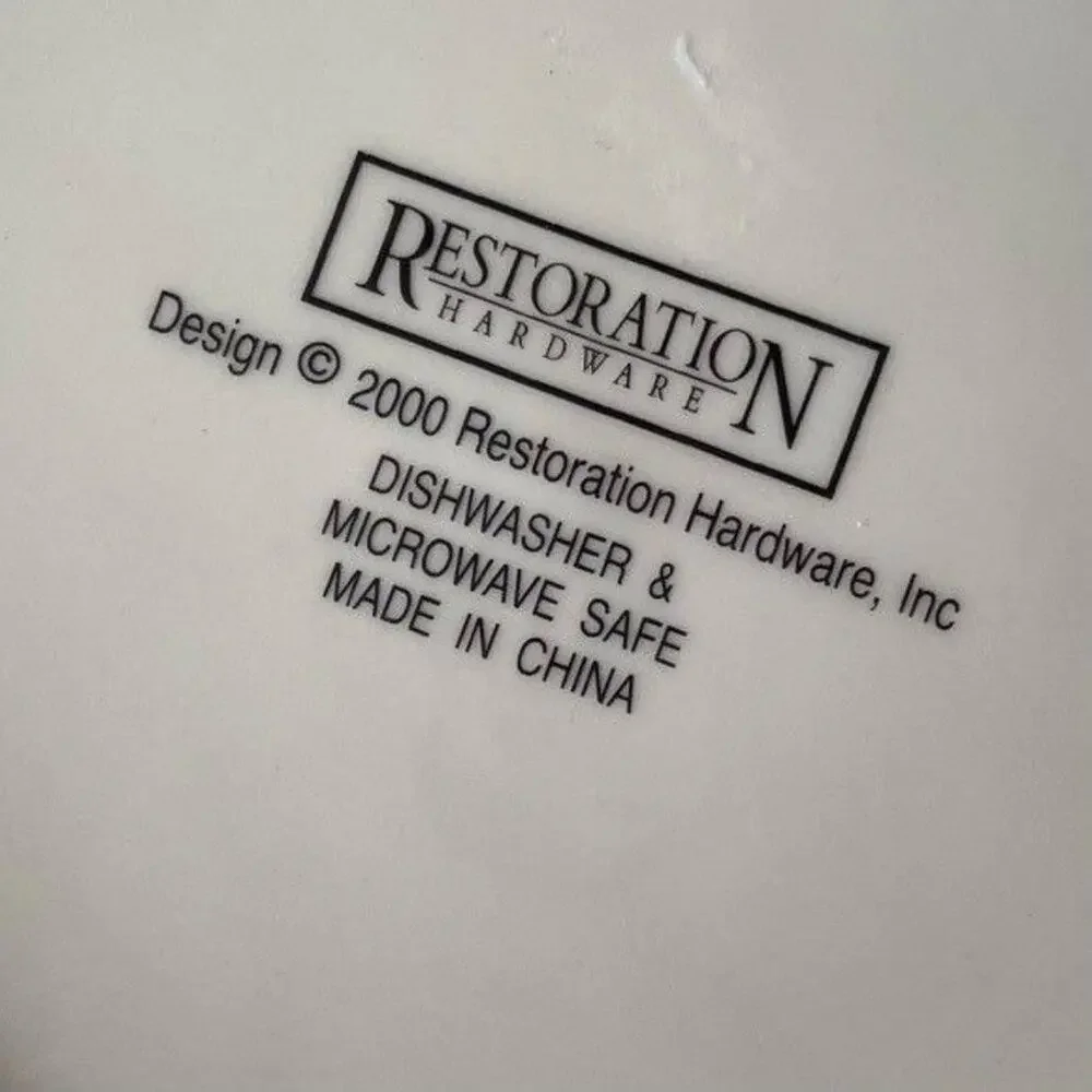Restoration Hardware Italian Cheese Appetizer Plate Tuscany Decor